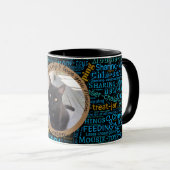 猫パパバレンタイン写真とワードクラウド マグカップ (正面右)