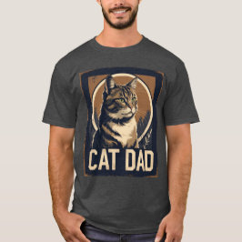 猫パパプライド- Rugged Feline Art Tシャツ