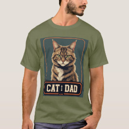 猫パパプライド- Rugged Feline Art Tシャツ
