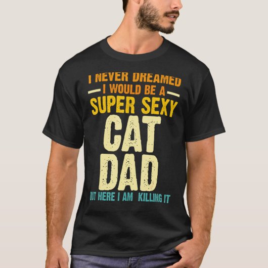 猫パパ動物 Tシャツ (正面)