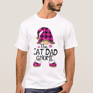 猫パパ格言バッファロープレイドマッチングファミリーキリスト Tシャツ