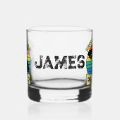 猫パパ父おもしろい名前をカスタムするギフト ウイスキーグラス (左)