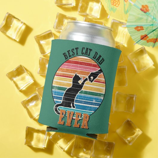 猫パパ父おもしろい名前をカスタムするギフト 缶クーラー (インサイチュ 夏)