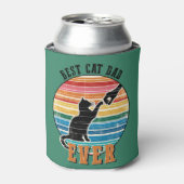 猫パパ父おもしろい名前をカスタムするギフト 缶クーラー (缶正面)