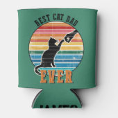 猫パパ父おもしろい名前をカスタムするギフト 缶クーラー (正面)