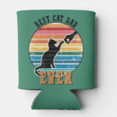 猫パパ父おもしろい名前をカスタムするギフト 缶クーラー (裏面)