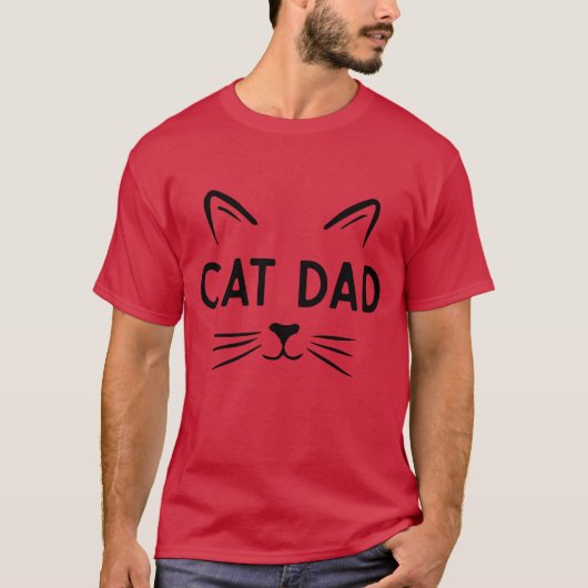 猫パパ猫親父猫好き猫ファン猫ファム Tシャツ (正面)
