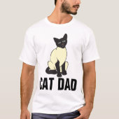 猫パパ長袖Tシャツ Tシャツ (正面)