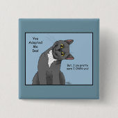 猫パパ養子父の日 缶バッジ (正面)