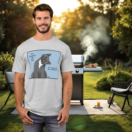 猫パパ養子父の日 Tシャツ