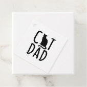 猫パパ黒猫かわいい最高の愛友の動物 フェイバータグ (インサイチュ)