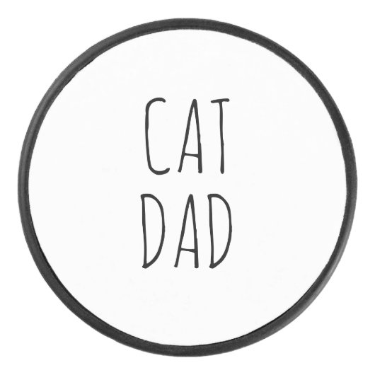 「猫パパ」シンプルモダンファームハウス アイスホッケーパック (正面)