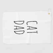 「猫パパ」シンプルモダンファームハウス ゴルフタオル (横)