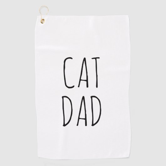 「猫パパ」シンプルモダンファームハウス ゴルフタオル (正面)