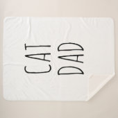 「猫パパ」シンプルモダンファームハウス シェルパブランケット (正面(横))