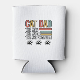 猫パパ ヴィンテージ おもしろ スナック ディーラー Tシャツ デザイン_1 缶クーラー