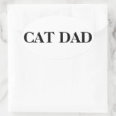 猫パパ 楕円形シール (バッグ)