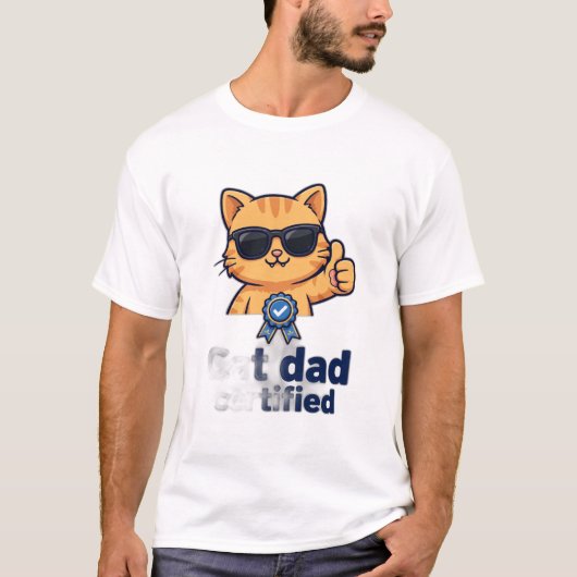 猫パパ - 認定済み Tシャツ (正面)