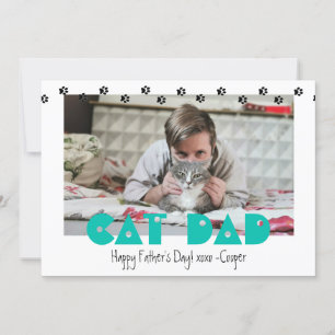 猫パパ  足跡  カスタム父の日 シーズンカード