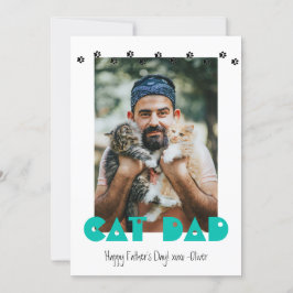 猫パパ |足跡 |カスタム父の日 シーズンカード