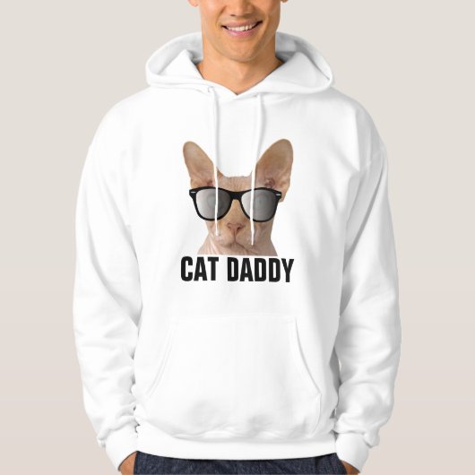 猫パパDADDY SPHYNX CAT Tシャツ&フード付 パーカ (正面)