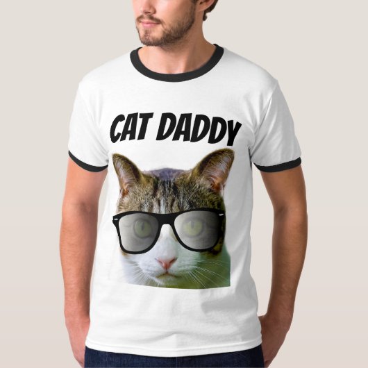 猫パパDADDY Tシャツサングラス Tシャツ (正面)