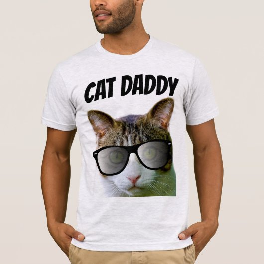 猫パパDADDY Tシャツサングラス Tシャツ (正面)