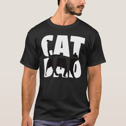 猫パパTee Cat父動物園の動物エッセンシャル Tシャツ (正面)