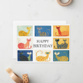 猫パレお洒落ード誕生日カード ノートカード (正面/裏面インサイチュ)