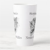 猫パーソナライズされたが抱き締める カフェラテマグ (正面)