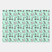 猫パーソナライズされたと子猫のギフトラップ ラッピングペーパーシート (正面2)