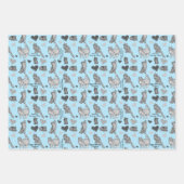 猫パーソナライズされたと子猫のギフトラップ ラッピングペーパーシート (正面)