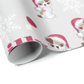 猫パーソナライズされたの名前クリスマス ラッピングペーパー (ロールコーナー)