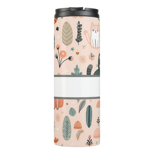 猫パーソナライズされたの子どもがタンブラー飲む タンブラー (裏面)