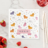 猫パーソナライズされたよくはしゃぐの水玉模様 (インサイチュ)