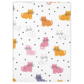 猫パーソナライズされたよくはしゃぐの水玉模様 クリップボード (裏面)