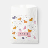 猫パーソナライズされたよくはしゃぐの水玉模様 フェイバーバッグ (正面)