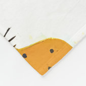 猫パーソナライズされたよくはしゃぐの水玉模様 フリースブランケット (角)