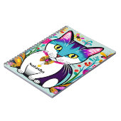 猫パーソナライズされたデザイン猫好き ノートブック (左側)