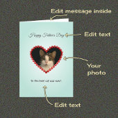 猫パーソナライズされたパパ写真父の日 カード