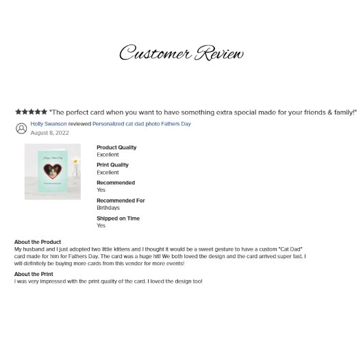 猫パーソナライズされたパパ写真父の日 カード