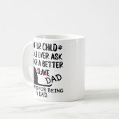 猫パーソナライズされたパパ写真集と猫の名前 コーヒーマグカップ (正面左)