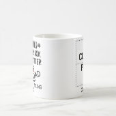 猫パーソナライズされたパパ写真集と猫の名前 コーヒーマグカップ (中央)