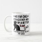 猫パーソナライズされたパパ写真集と猫の名前 コーヒーマグカップ (左)