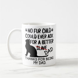 猫パーソナライズされたパパ写真集と猫の名前 コーヒーマグカップ