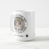 猫パーソナライズされたパパ父の日ペット写真 コーヒーマグカップ (正面左)