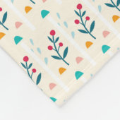 猫パーソナライズされたフォーク美術装飾鳥花 フリースブランケット (角)