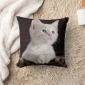 猫パーソナライズされたペット写真両面 クッション (ブランケット)