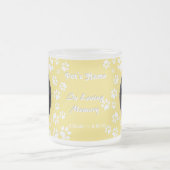 猫パーソナライズされたメモリアルマグポープリントイエロー フロストグラスマグカップ (中央)