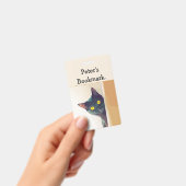 猫パーソナライズされたモチーフのブックマークと引用文 バッジ (手持ち)